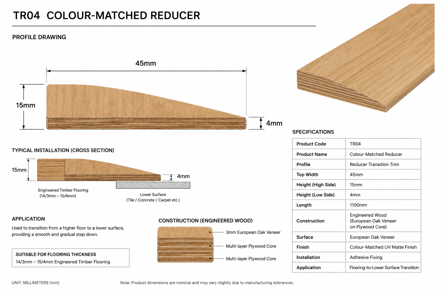 TR04 Colour-Matched Reducer