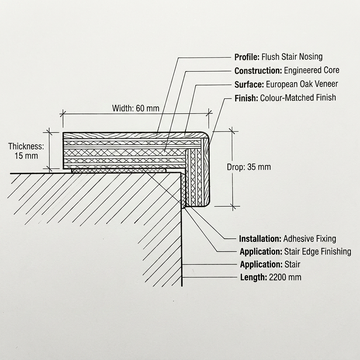TR01 Colour-Matched Stair Nosing